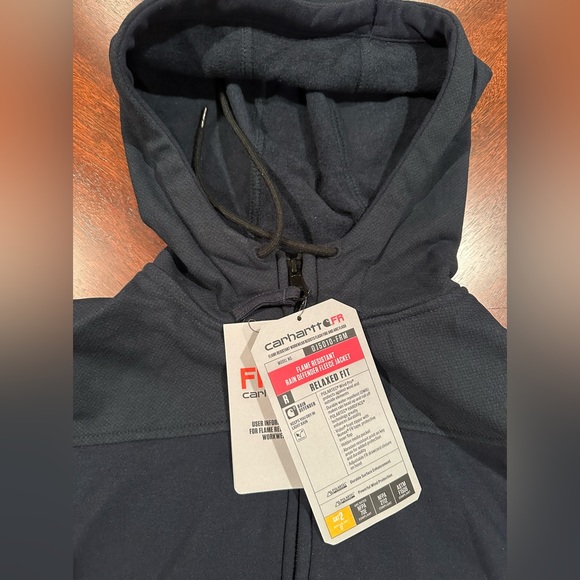 New Carhartt FR Flame Water Resistant Relaxed Fit Fleece Full Zip Jacket For Men - Picture 3 of 8